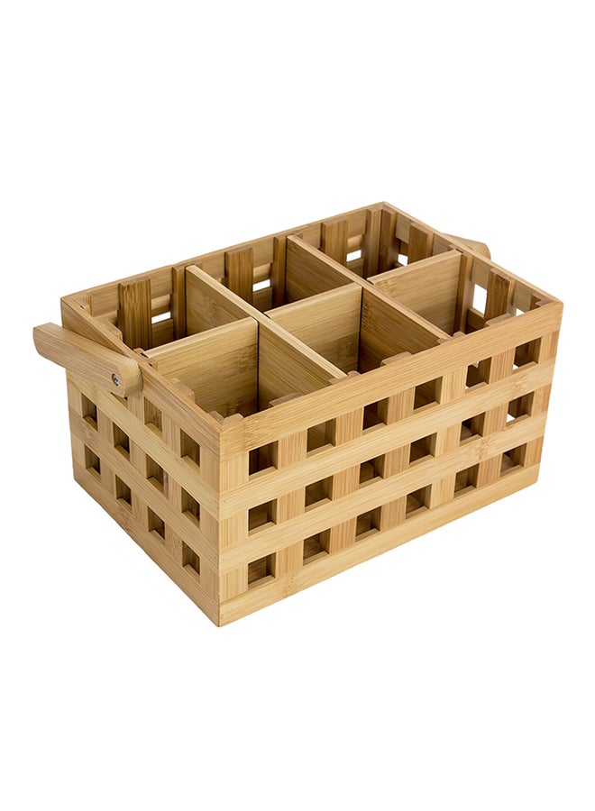 ALBERTO - Bamboo Utensil Holder Brown - Image 1