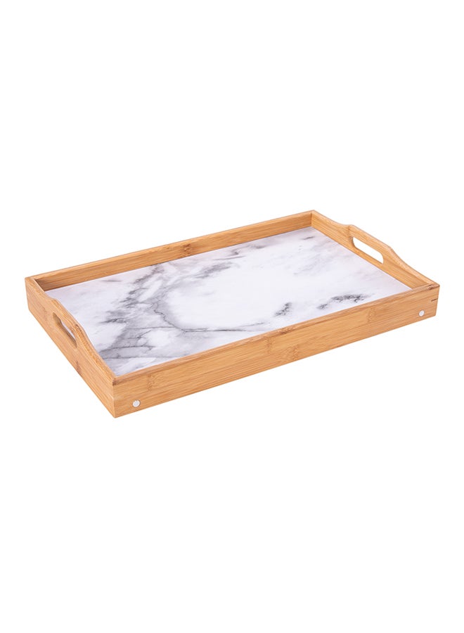 Bamboo Breakfast Tray Brown/White/Grey - Image 2