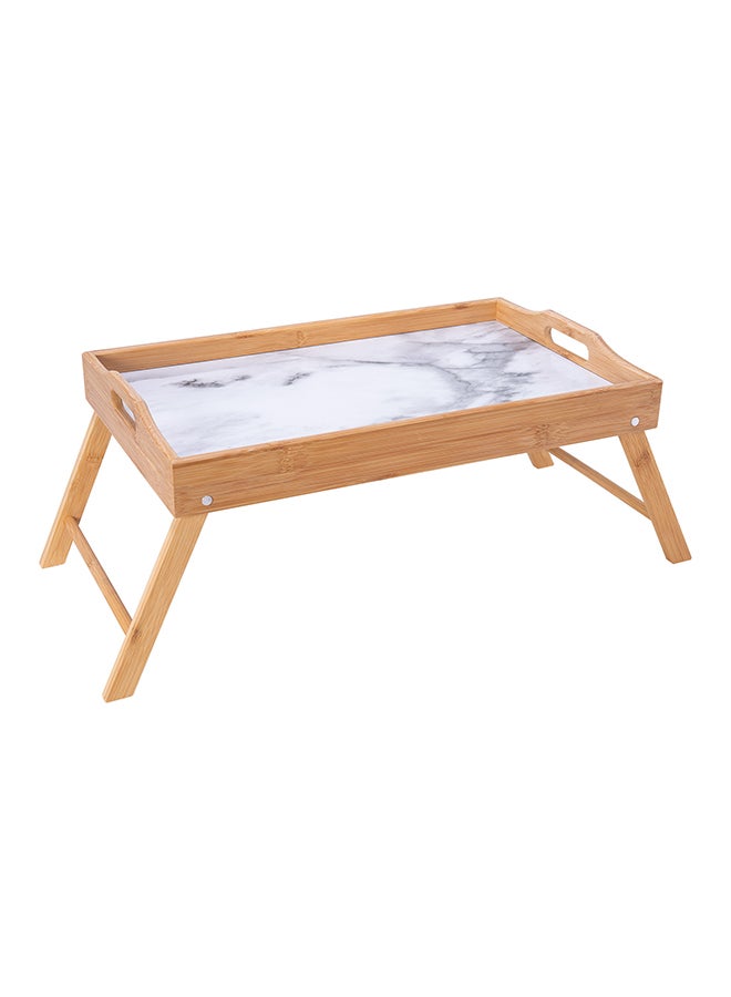 Bamboo Breakfast Tray Brown/White/Grey - Image 1