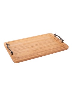Dallaty Tray With Handles Beige/Dark Brown  - Image 2