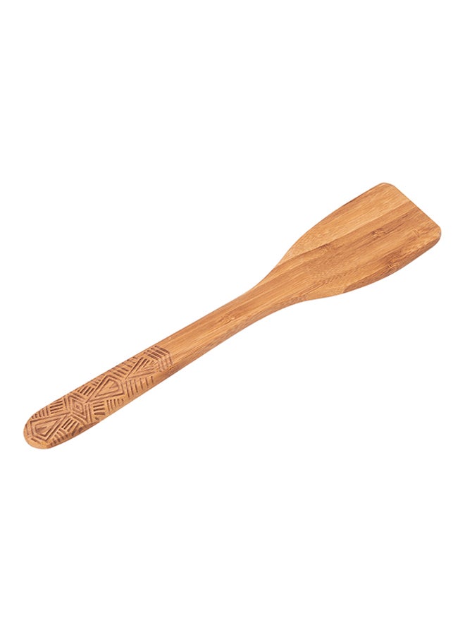 Bamboo Turner With Curved Handle Brown 30cm