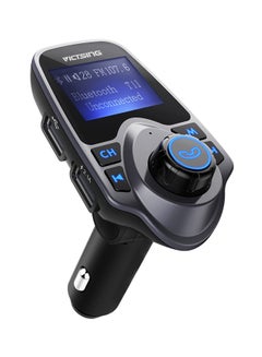 Wireless Bluetooth FM Transmitter Car Charger Black