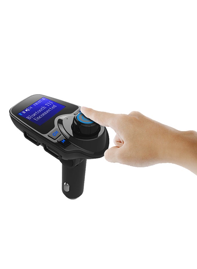 Generic - Wireless Bluetooth FM Transmitter Car Charger Black - Image 1