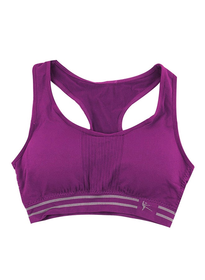OUTAD - Seamless Racerback Sports Bra Purple - Image 1