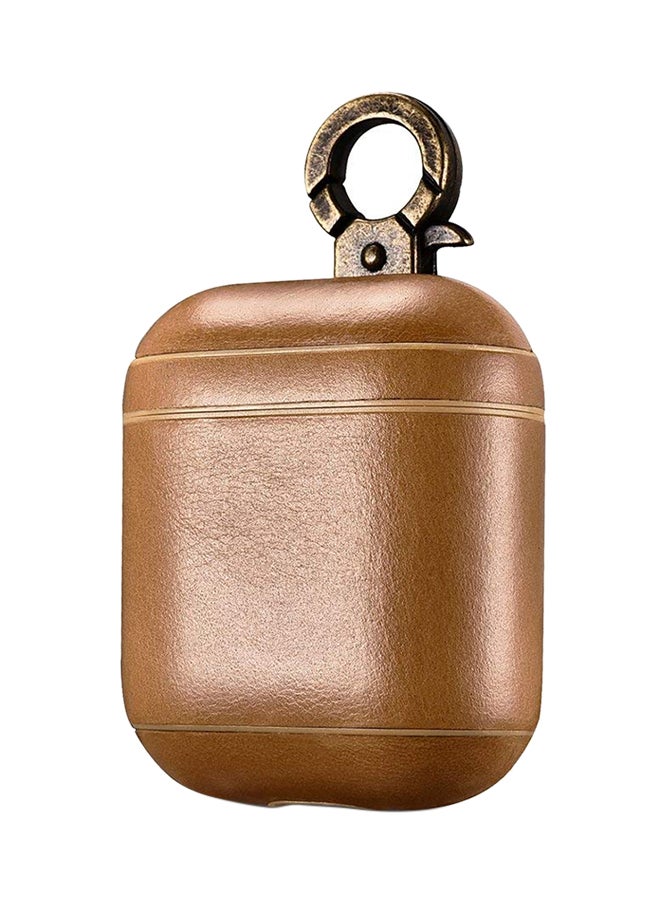 Icarer Protective Case Cover For Apple AirPods With Metal Hook Khaki - Image 1