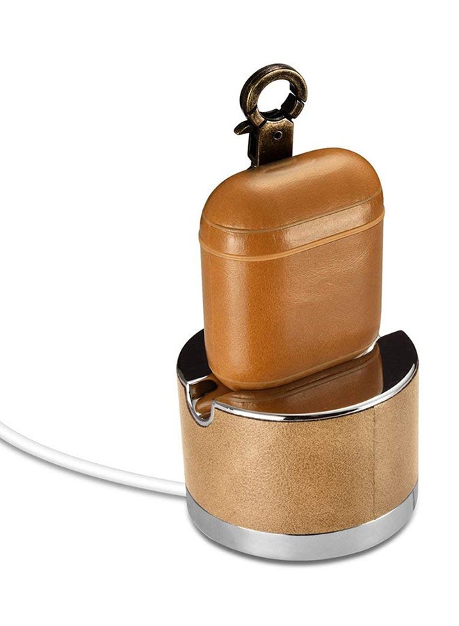 Icarer Protective Case Cover For Apple AirPods With Metal Hook Khaki - Image 4