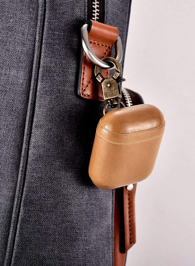 Icarer Protective Case Cover For Apple AirPods With Metal Hook Khaki - Image 5