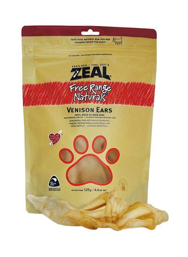 zeal Free Range Naturals Venison Ears Brown 125grams