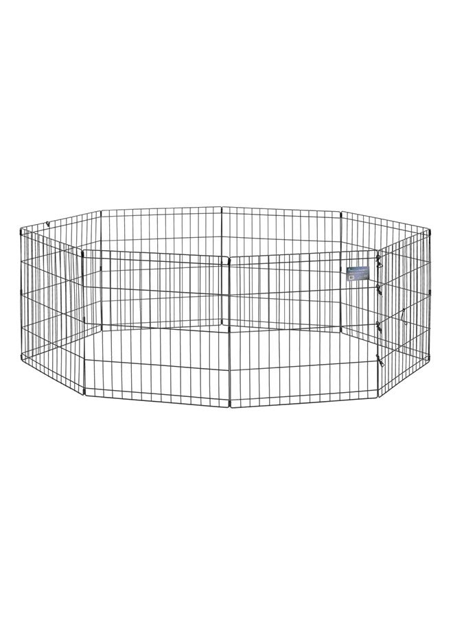 Midwest - Life Stages Exercise Pen With Max Lock Door Crates Black 24inch - Image 1