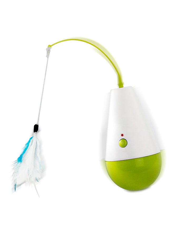 PET MODE Electric Tumbler Cat Toy White/Green - Image 1