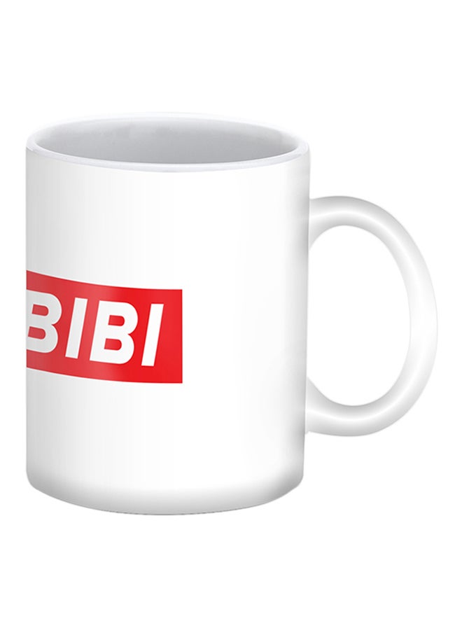 Stylizedd Habibi Printed Ceramic Mug White/Red - Image 2