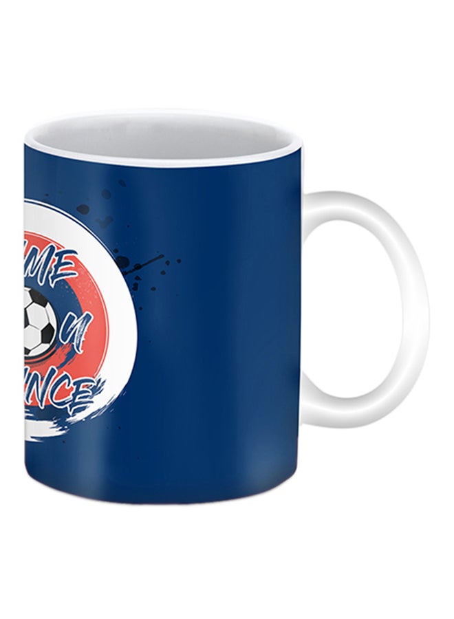 ستايلايزد مج سيراميك مطبوع عليه كلمة "France" أزرق/أبيض/أحمر - Image 2