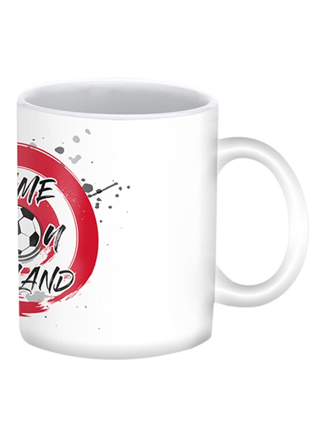 Stylizedd England Printed Ceramic Mug White/Red - Image 2