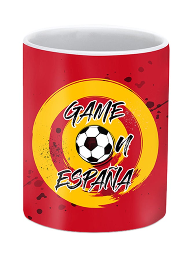 Stylizedd España (Spain) Printed Ceramic Mug Red - Image 1
