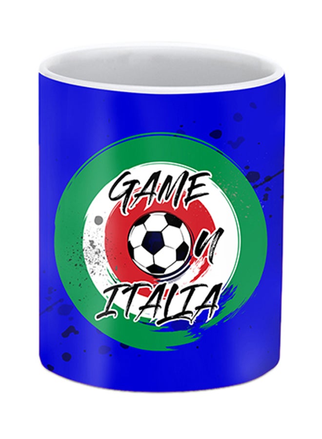 Stylizedd Italy Printed Ceramic Mug Blue/Green/White - Image 1