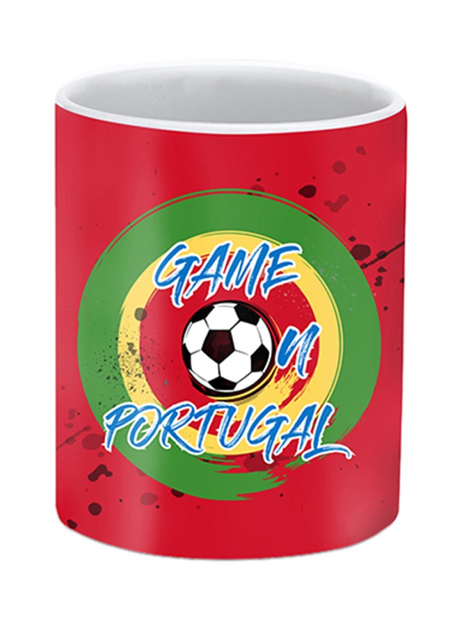 Stylizedd Portugal Printed Ceramic Mug Red/Green/Yellow - Image 1