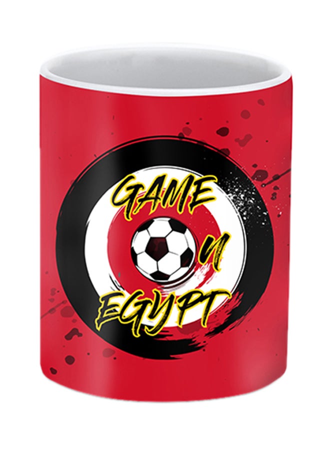 Stylizedd Egypt Printed Ceramic Mug Red/Black/White - Image 1