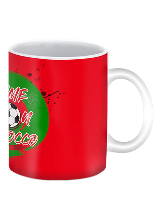 Stylizedd Morocco Printed Ceramic Mug Red/Green/White - Image 2