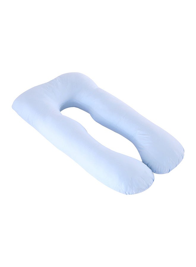 U-Shaped Maternity Pillow Cotton Sea Blue 70x130cm - Image 1