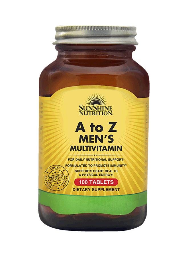 SUNSHINE NUTRITION - A To Z Men's Multivitamin - 100 Tablets - Image 1