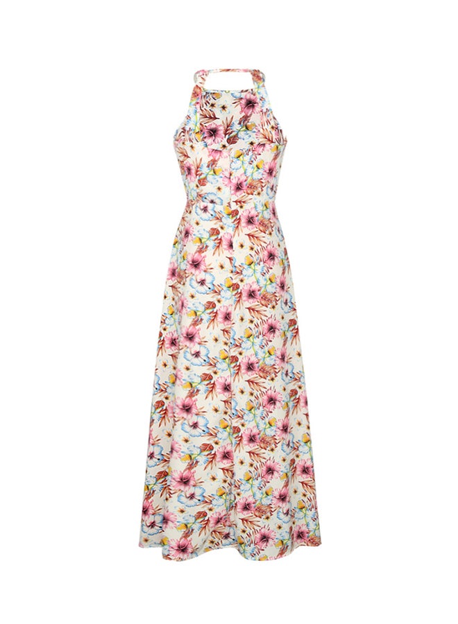 Romacci - Floral Print Sleeveless Summer Beach Holiday Long Slip Dress G2983W Multicolour - Image 1