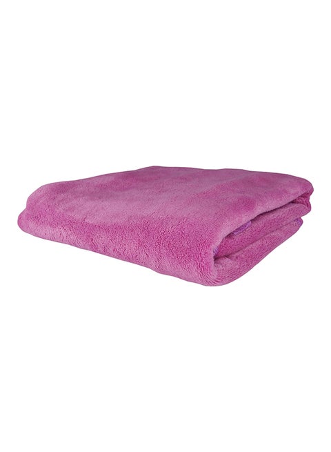 Ultra Soft Solid Microfiber Bath Towel Pink 70x140cm