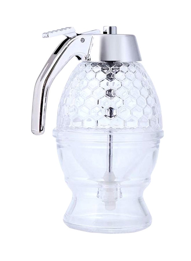 Liying 2-Piece Acrylic Honey Jar Set Clear/Silver 8.5x8.5x17centimeter - Image 2