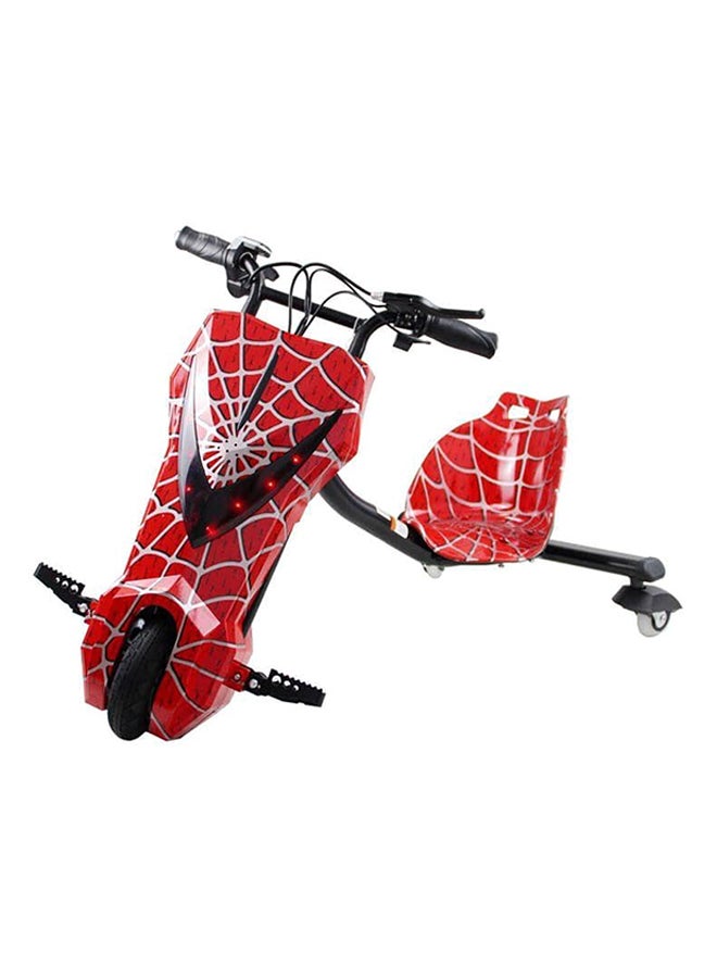 3-Wheel Electric Drifting Scooter Spiderman Design Comfortable Seat With Backrest Red - Image 1