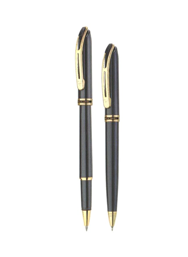 2-Piece Monte Rosa Ballpoint And Rollerball Pen Set Black/Gold - v1534246865/N16318177A_1