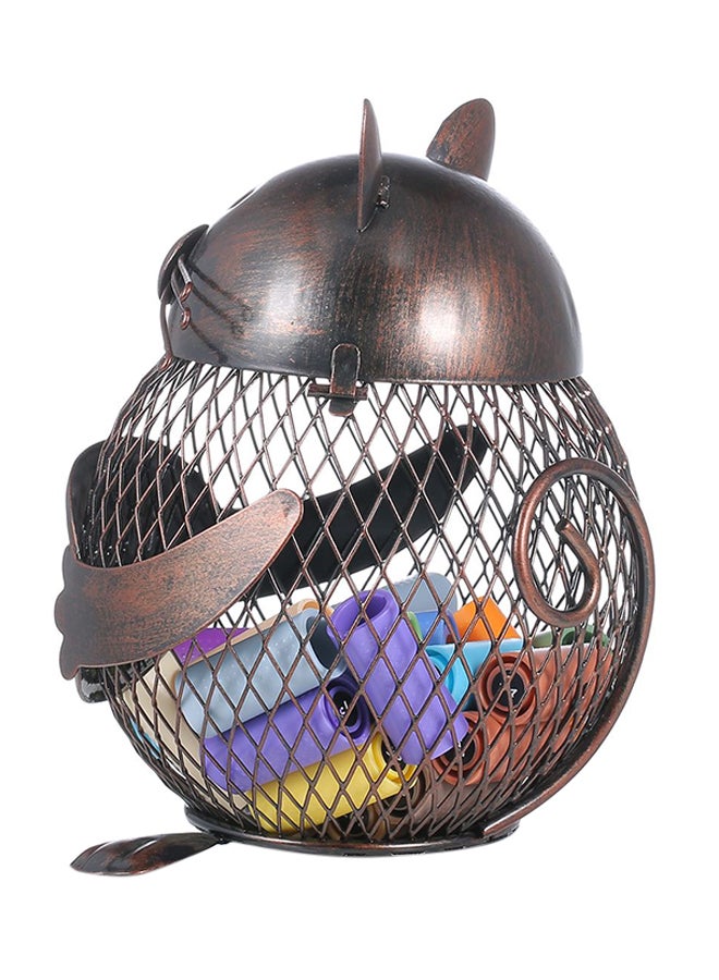 توراتس حاوية تخزين سداداتال زجاجات مُبتكرة وعملية لديكور المنزل بزخارف حديدية على شكل هرة صغيرة بني 202جرام - Image 3