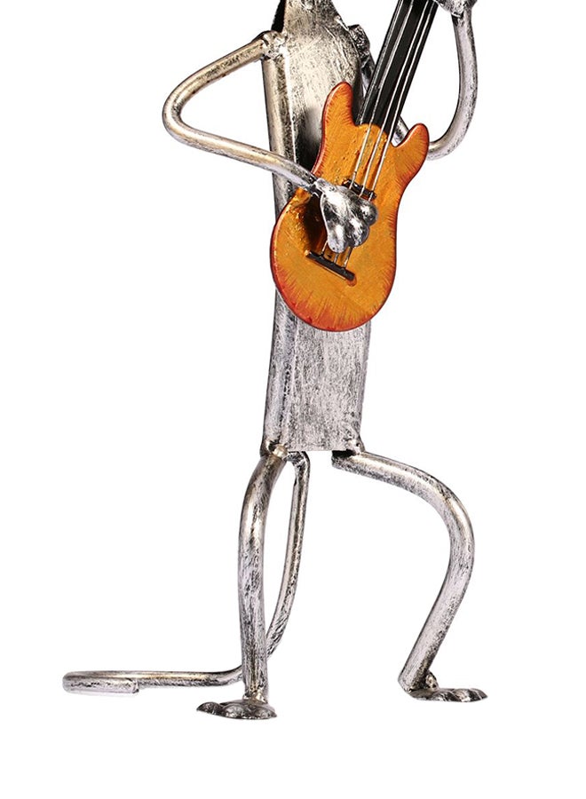 TOOARTS Metal Sculpture Of Cat Playing Guitar Silver 321grams - Image 2