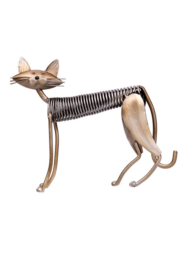 TOOARTS Metal Sculpture Of Iron Art Cat Silver 331grams - Image 1