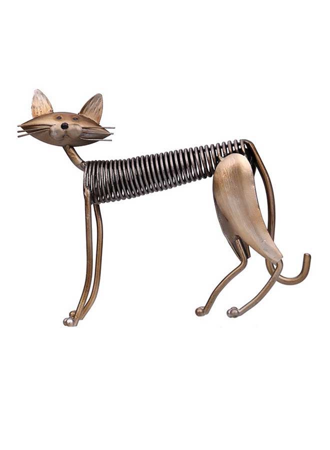 TOOARTS Metal Sculpture Of Iron Art Cat Silver 331grams - Image 3