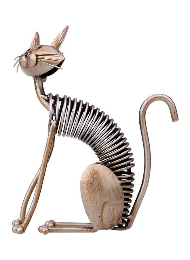 TOOARTS Metal Sculpture Of Iron Art Cat Silver 322grams - Image 1