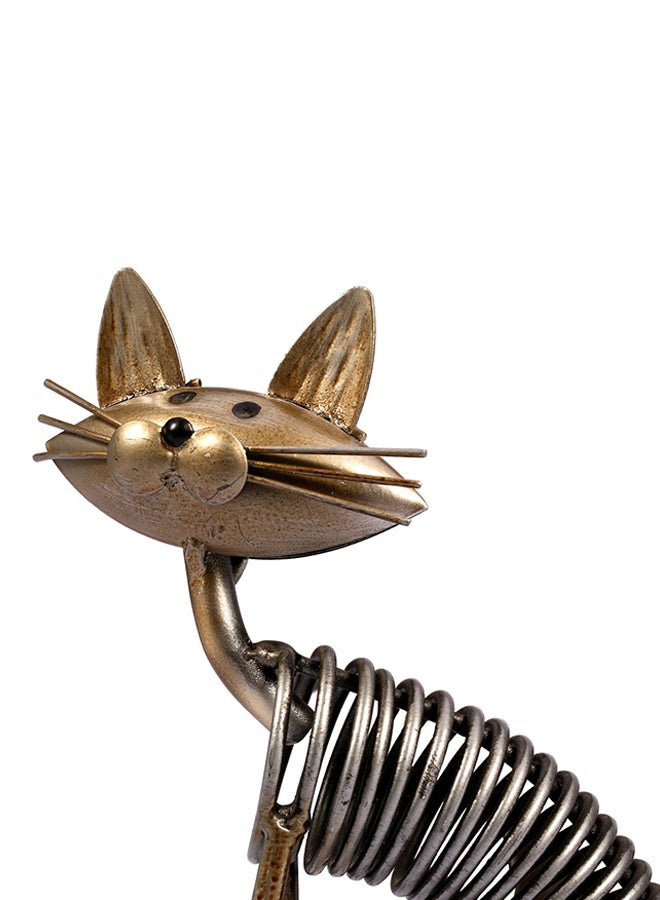TOOARTS Metal Sculpture Of Iron Art Cat Silver 322grams - Image 2