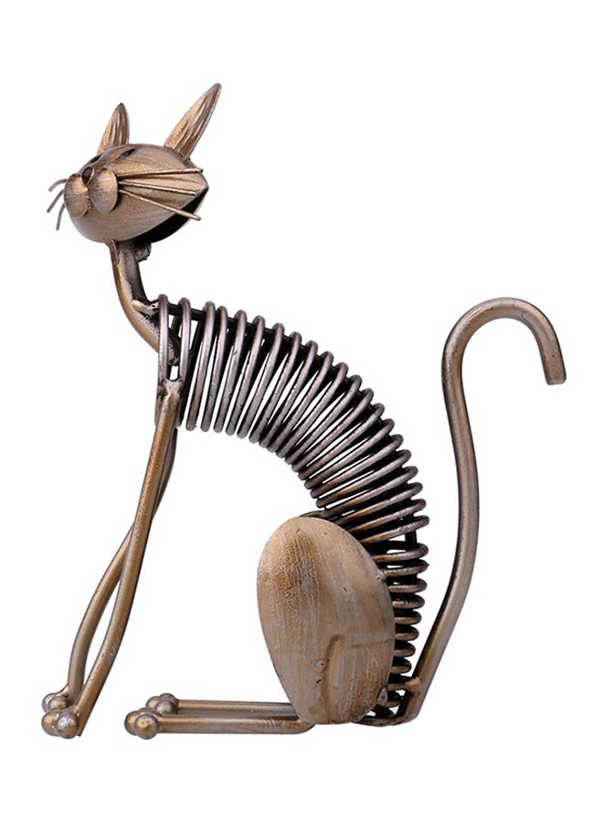 TOOARTS Metal Sculpture Of Iron Art Cat Silver 322grams - Image 3
