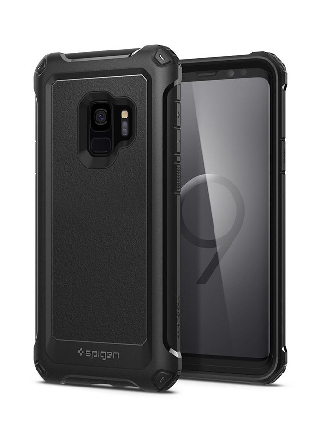 سبايجن غطاء حماية برو جارد مصنوع من مواد مركبة مع لاصقة حماية للشاشة لهاتف سامسونج جالاكسي S9 أسود - Image 2