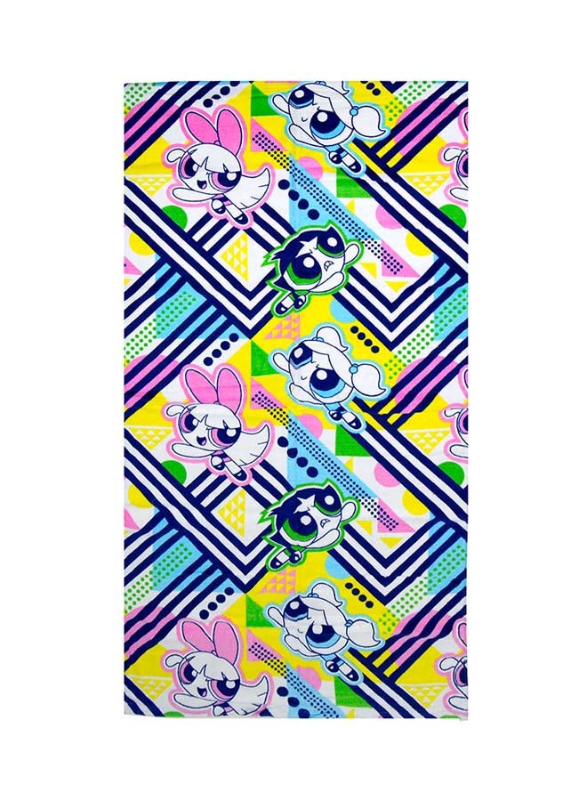 كارتون نيتورك منشفة قطنية مطبوع عليها شخصيات مسلسل Powerpuff Girls متعدد الألوان 70x140سم - Image 1
