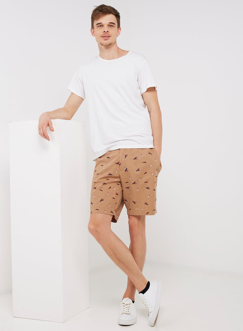Lois Printed Shorts Brown - Image 3