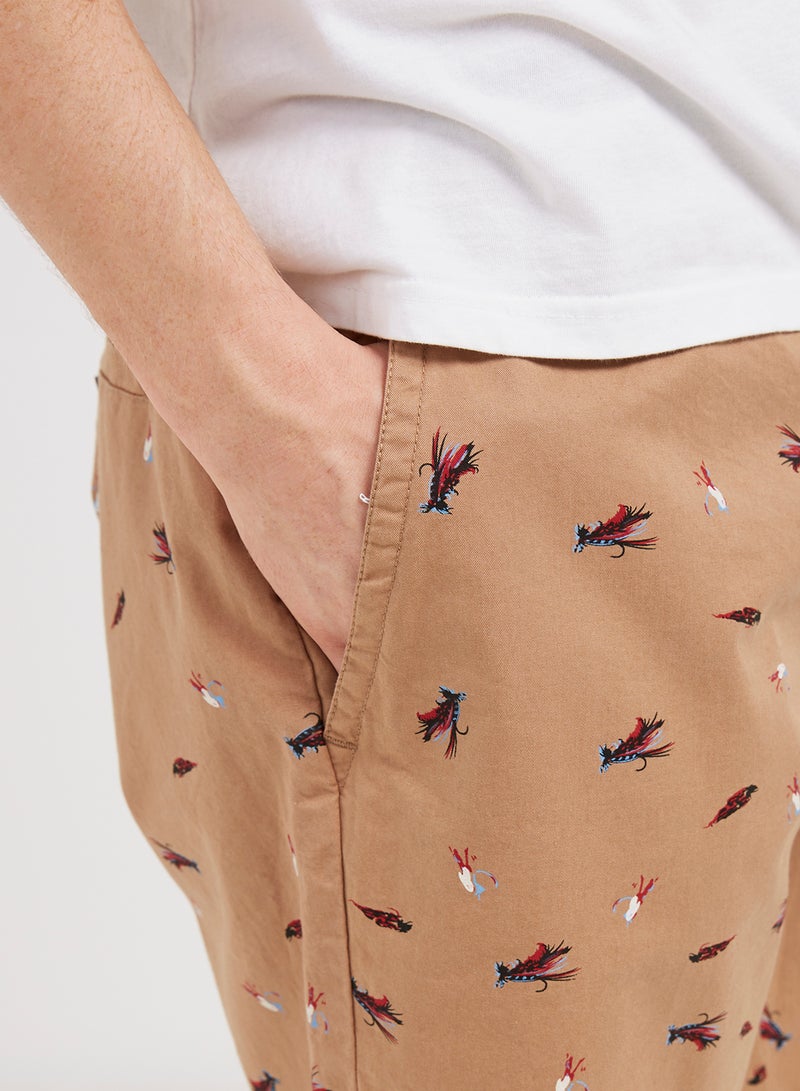 Lois Printed Shorts Brown - Image 4