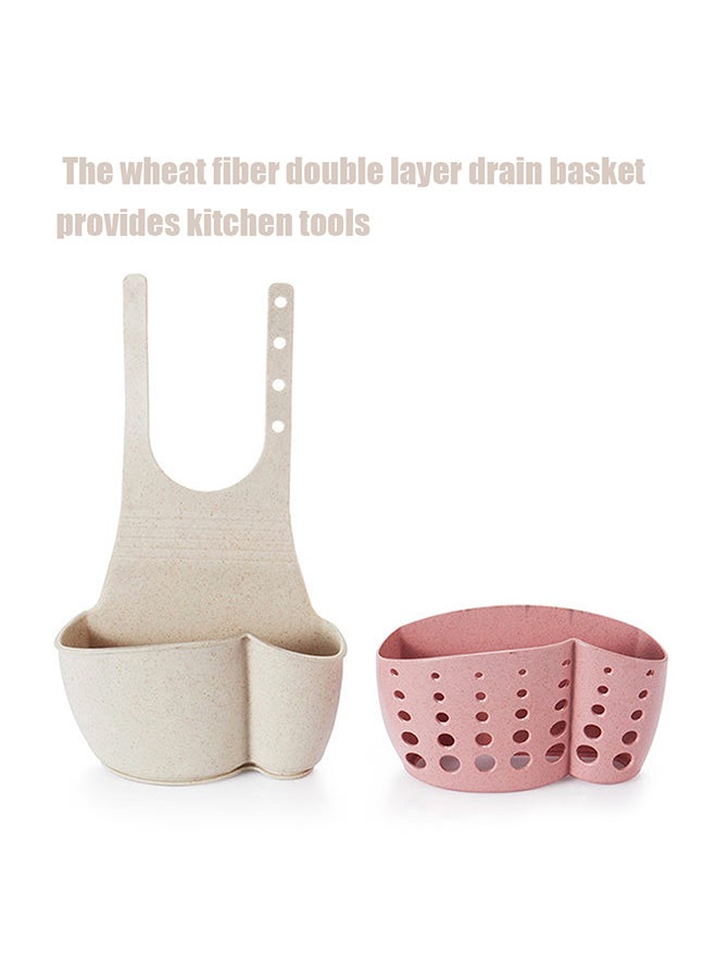 ANSELF Kitchen Sink Drain Basket And Holder Pink  - Image 3