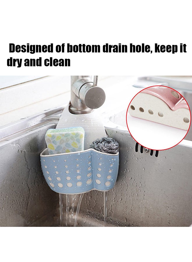 ANSELF Kitchen Sink Drain Basket And Holder Blue/White - Image 3