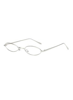 hikulity unisex Polychromatic (Transitions) Oval Eyeglass Frames Silver/Clear  - Image 1