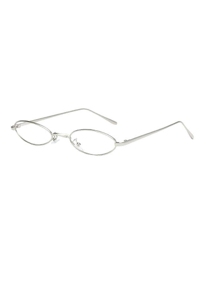 hikulity - unisex Polychromatic (Transitions) Oval Eyeglass Frames Silver/Clear - Image 1