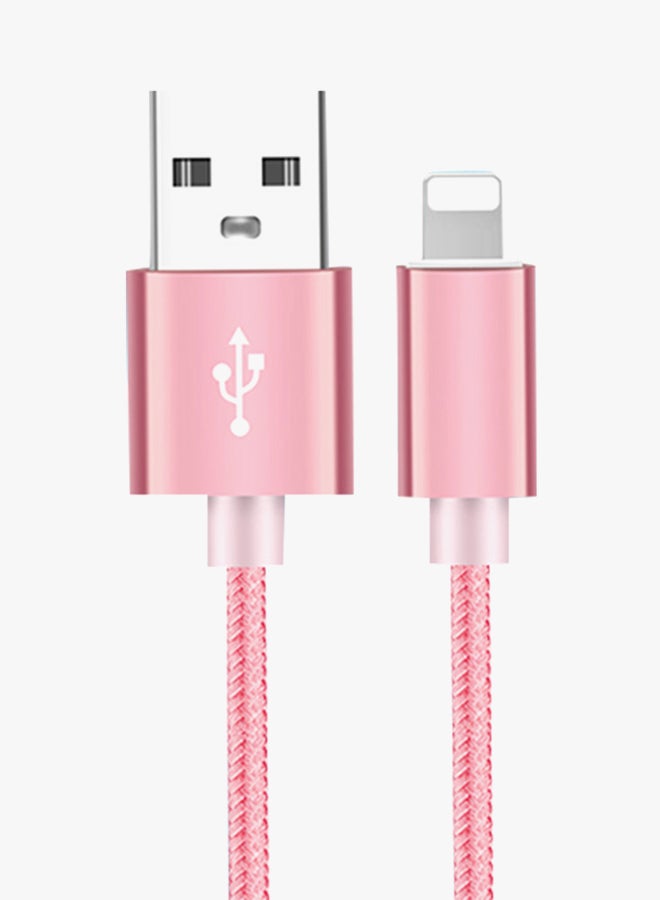 Lightning Data Sync Charging Cable Rose Gold - Image 2