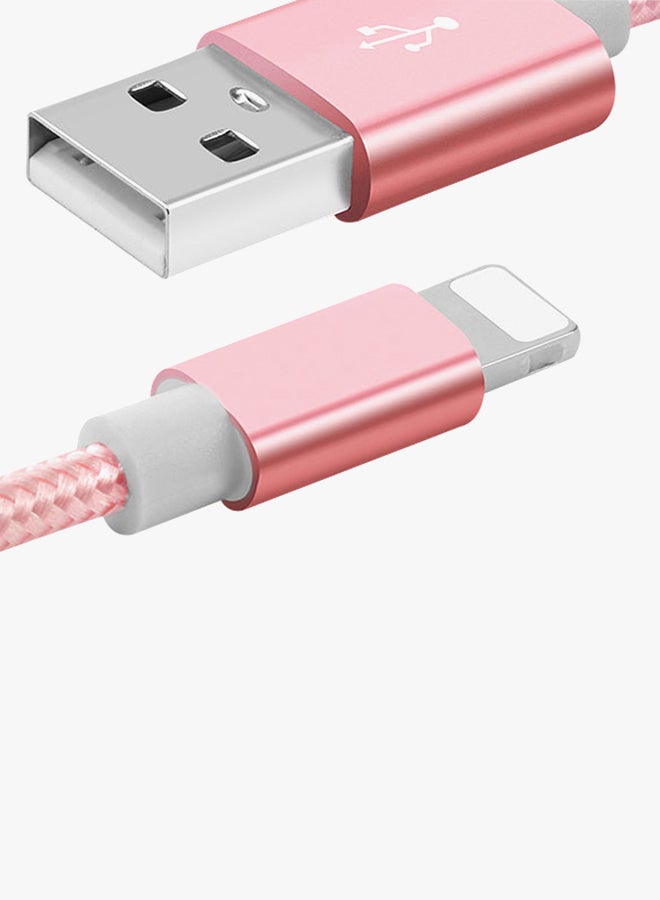 Lightning Data Sync Charging Cable Rose Gold - Image 3