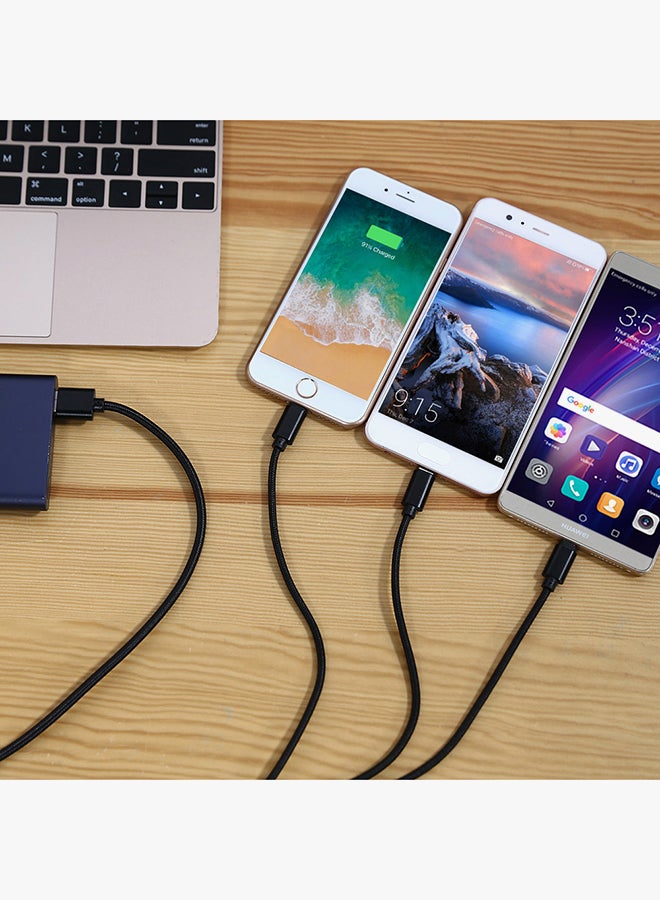 3-In-1 Charging Cable Black - Image 5