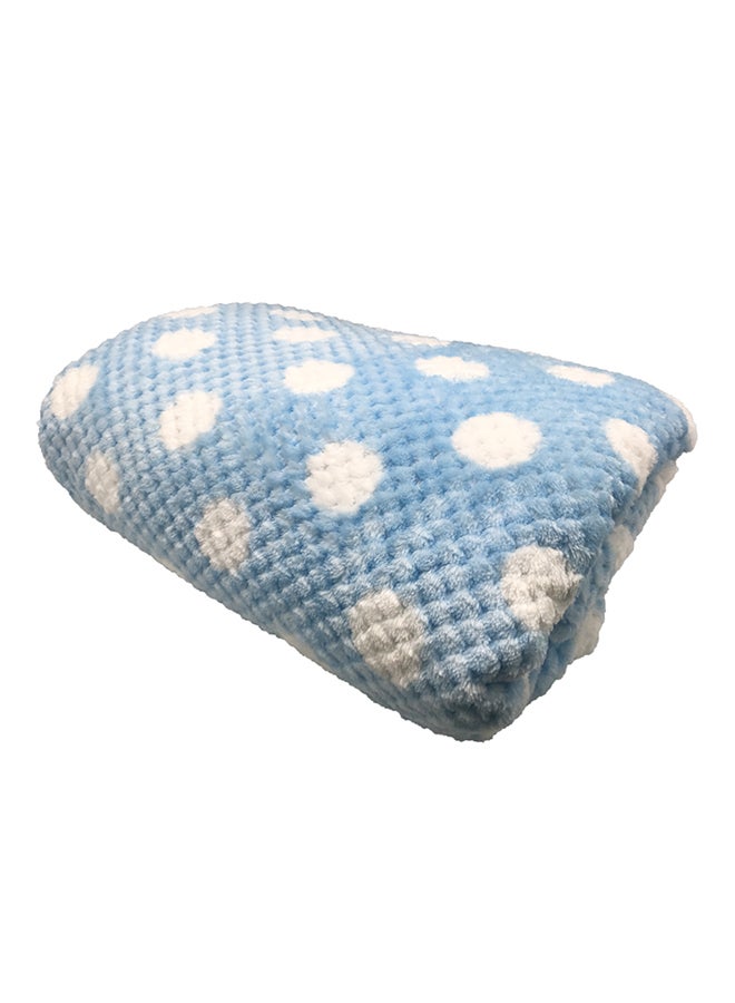 Soft Waffles Fleece Blanket Polyester Blue/White 200x150cm