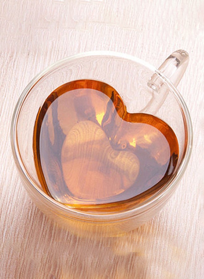 لي يينج كوب زجاجي لشرب الشاي بجدار مزدوج شفاف 180ملليلتر - Image 3