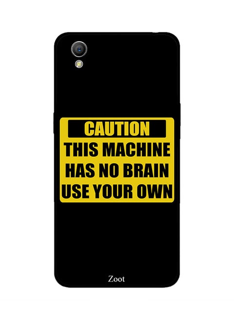 Thermoplastic Polyurethane Protective Case Cover For Oppo A37 Caution This Machine Has No Brain